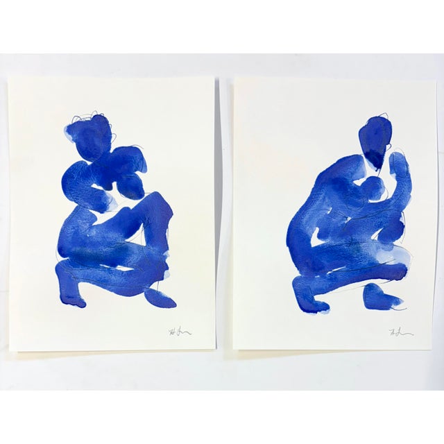 Blue Gesture is an expressive study of the female form, capturing elegance and movement in a single, fluid pose. Executed...