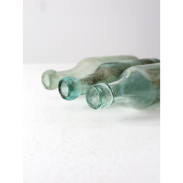 Antique Round Bottom Bottles - Set of 3 For Sale - Image 6 of 9