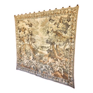 Wall Tapestry with Birds and Wooden Rod For Sale