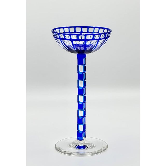 Blue Sweet Wine Glass by Otto Prutscher for Meyrs Neffe, 1908 For Sale - Image 10 of 10