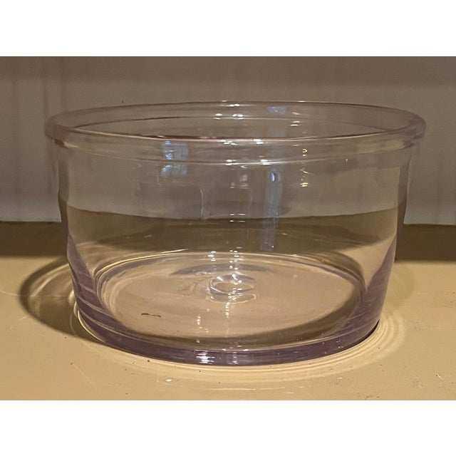 Antique 19th Century American Free Form Blown Glass Bowl With Rolled Lip and Polished Pontil For Sale - Image 10 of 17