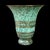 Metal Vintage Carl Sorensen Art Deco Verdigris Bronze Trumpet Vase With Gilt Rings For Sale - Image 7 of 8