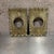 For your consideration, a pair of vintage Hollywood Regency-style sunburst door rosettes (or escutcheon backplates),...