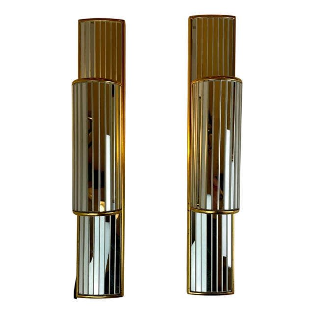 Mirrored Sconces from Deknudt, 1980s, Set of 2 For Sale