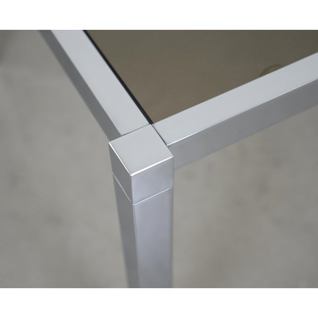 Square Chrome and Glass Coffee Table in the style of Milo Baughman, Germany, 1970s For Sale - Image 16 of 18