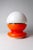 Orange Vintage Space Age Spanish Table Lamp in Orange and White Glass, 1970s For Sale - Image 8 of 8