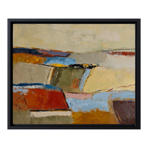 Between Earth and Time, Abstract Landscape, Contemporary, Framed by Sophie Dumont