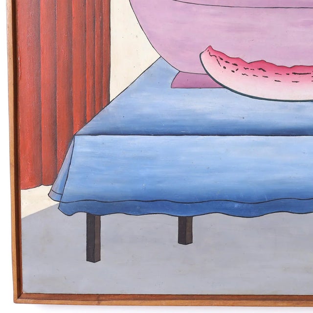 Mid 20th Century Haitian Painting on Canvas of a Still Life by Gabriel Alix For Sale - Image 5 of 8