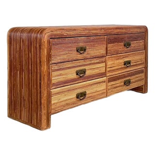 Vintage Pencil Reed Waterfall Dresser For Sale
