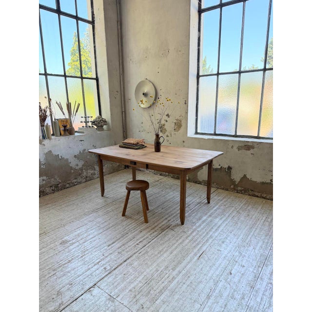 Farmhouse Table in Beech and Pine, 1950s For Sale - Image 16 of 18