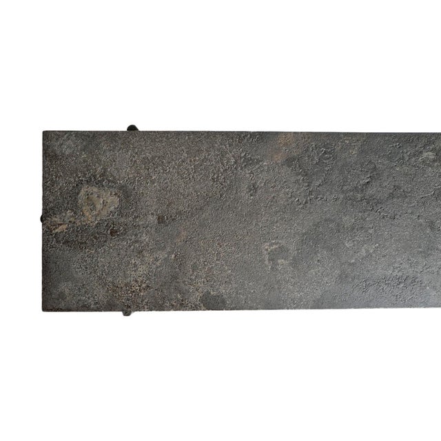 2020s Modern Grey Smoke Slate Thin Console Table 35" For Sale - Image 5 of 7