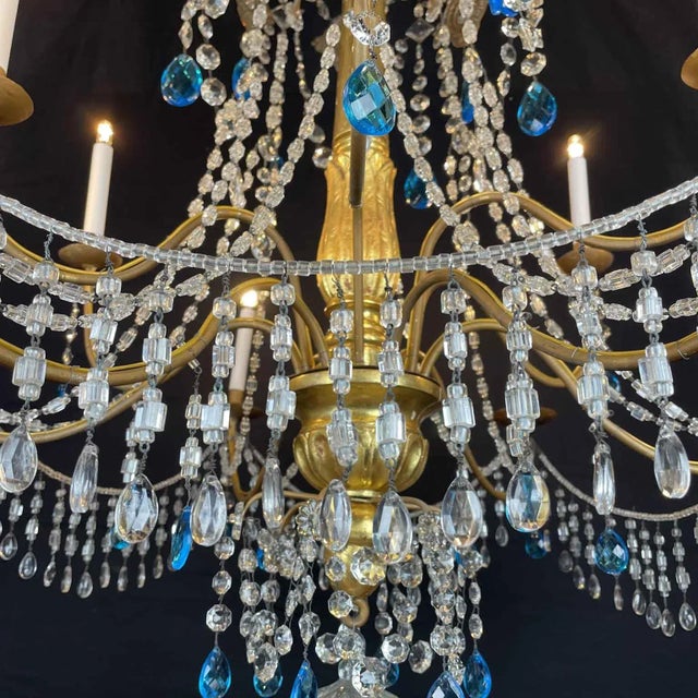 Genoese Empire Gilt 12-Light Chandelier For Sale - Image 6 of 15