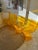 Contemporary Modern Lucite Z Chairs by Haziza in Clear Orange - Set of 4 For Sale - Image 3 of 11