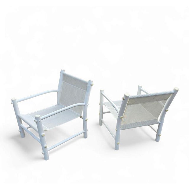 Plastic PVC Pipe Mesh Indoor or Outdoor Chairs, 1970s, Set of 2 For Sale - Image 7 of 15