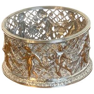 Late 19th Century English Silver Plated Putti Motif Large Wine Coaster, Elkington