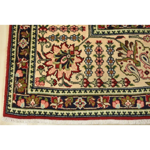Tabriz Rug 10'2'' X 12'8'' Red Wool Vintage Traditional Hand-Knotted Carpet For Sale - Image 12 of 15