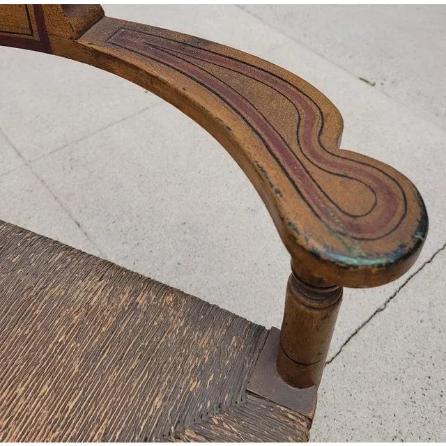 Paint 19Thc Original Paint Decorated Writing Arm Windsor Chair For Sale - Image 7 of 10