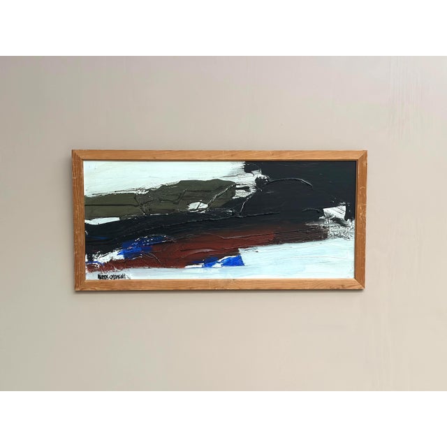 Mid-Century Modern Hans Osswald, Hurricane, 1960s, Oil on Panel, Framed For Sale - Image 3 of 17