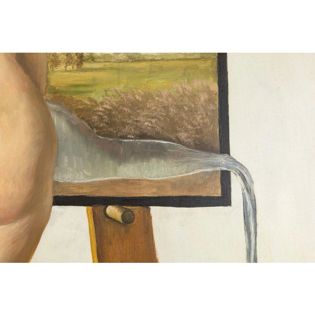 Thad Miller Nude at Easel Signed Modern Oil Painting Somerset Series 1978 Framed For Sale - Image 9 of 10