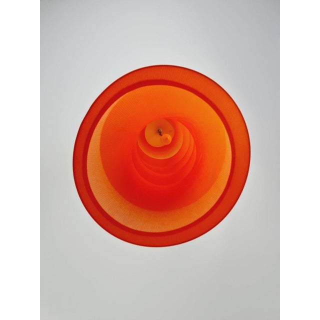 Italian Orange Milano Falkland Pendant Lamp by Bruno Munari for Danese, 1970s For Sale - Image 9 of 11