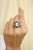 1.5mm Round Diamond Cluster Ring With Black Enamel Size 7 Gift for Him For Sale In New York - Image 6 of 13