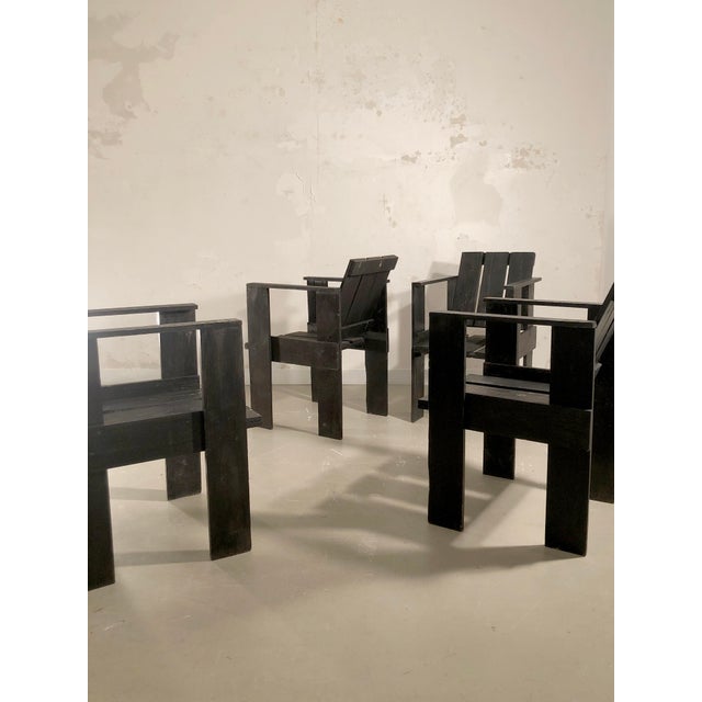 Postmodern Crate Chairs by Gerrit Rietveld, 1980s, Set of 4 For Sale - Image 10 of 17