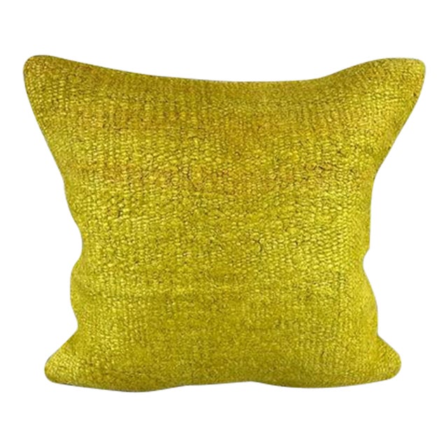 20 x 20 Hemp Pillow Turkish Cushion Natural Green Pillow Cushion Cover For Sale
