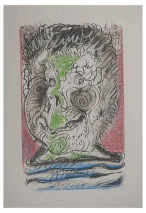 Pablo Picasso, The Taste of Happiness, Surrealist Self-Portrait, Lithograph