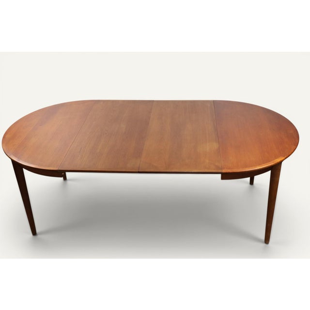 Danish Extendable Round Teak Dining Table, 1960s For Sale - Image 12 of 18