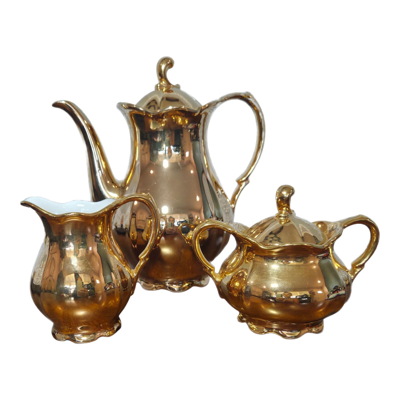 Mid 20th Century 24k Gold Bavaria, Germany Tea Pot Sugar /Bowl ...