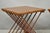 Wood Mid Century Danish Modern Mandalay Teak Folding Campaign Style Side Tables Pair For Sale - Image 7 of 18