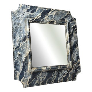 Faux Marble Painted Mirror, 1890s For Sale