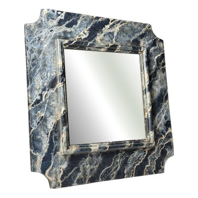 Faux Marble Painted Mirror, 1890s For Sale