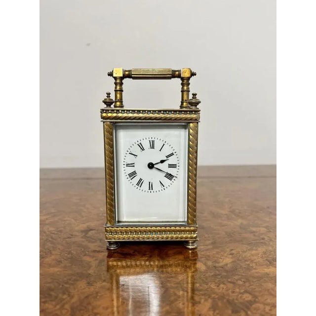 Victorian Brass Carriage Clock, 1880s For Sale - Image 4 of 8