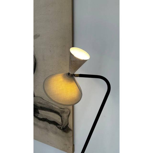 Metal Floor Lamp with Swing Arm, France, 1950 For Sale - Image 7 of 10