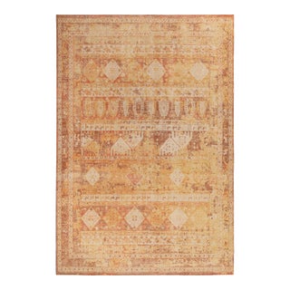Rug & Kilim’s Distressed Cairo Rug in Burnt Orange, 5x7 For Sale