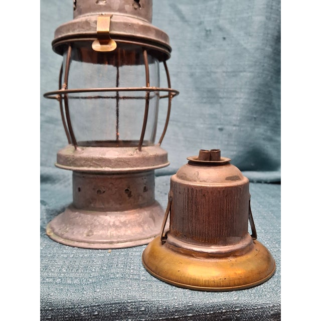 Rare Miniature Bell Top Bell Bottom Antique Lantern "Rain Lantern" Style C. 1870 For Sale - Image 12 of 17