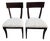 Pair Ethan Allen Hathaway Klismos Dining Side Chairs Zebra Print French Regency 1990s For Sale