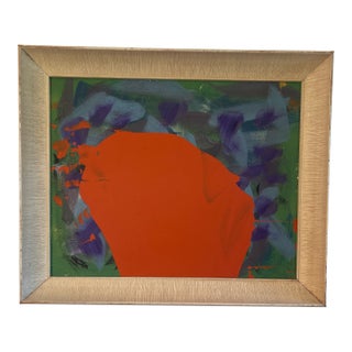The Red Orb by John Frates, Mid Century Modern, Abstract For Sale