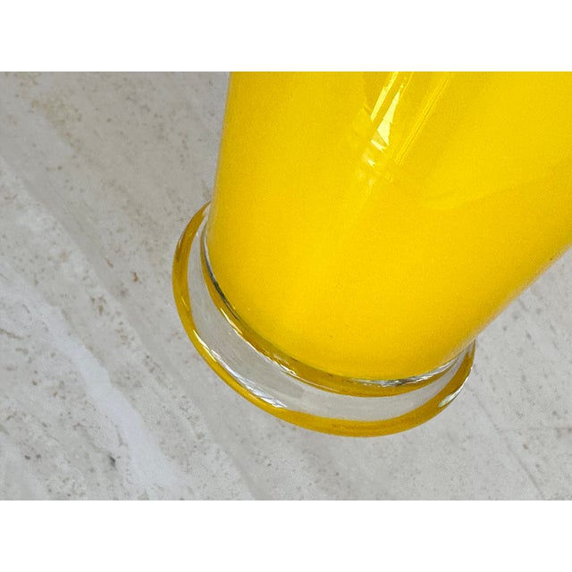 Yellow Yellow Cased Glasses - Set of 4 For Sale - Image 8 of 8
