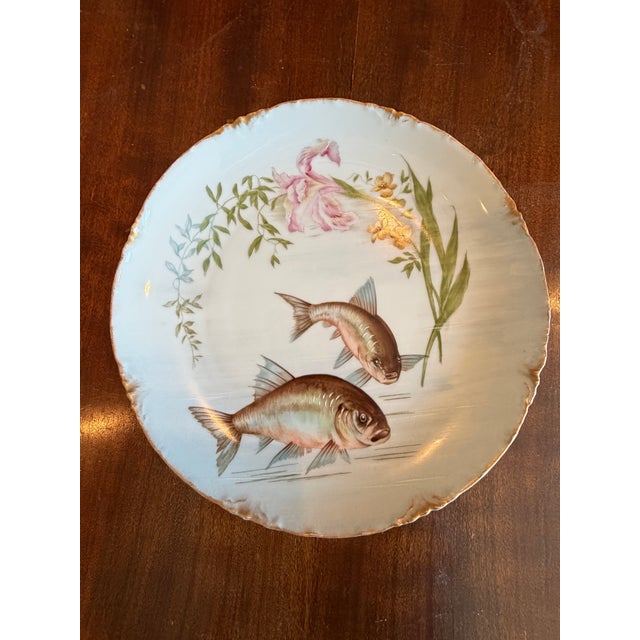 Early 20th Century Early 20th Century Rosenthal Versailles Fish Course Plates — Set of Six, Each With a Different Scene. For Sale - Image 5 of 10