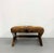 Campaign Vintage Cowhide Ottoman With Nailhead Trim For Sale - Image 3 of 7