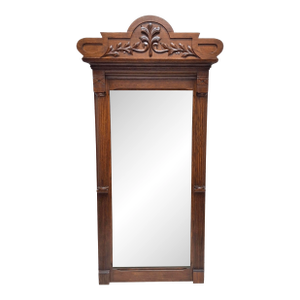 19th Century Eastlake Carved Oak Wall Mirror