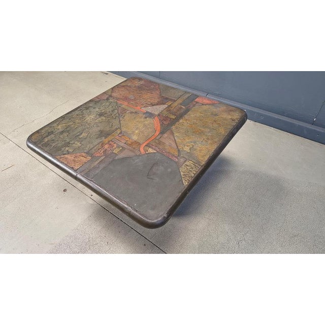 Brown Brutalist Side Table from C. Kneip, 1991 For Sale - Image 8 of 11