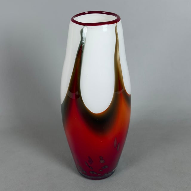 Gold Vintage Murano Glass Vase, 1970s For Sale - Image 8 of 13