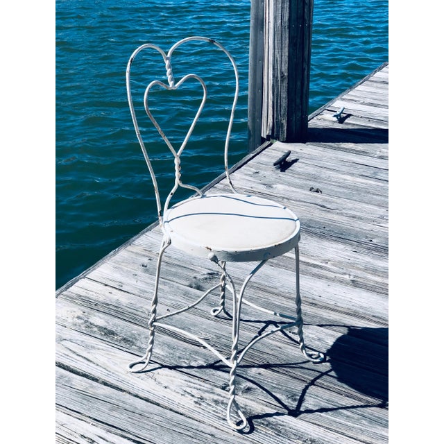 Farmhouse Early 1930s Wrought Iron Sweetheart Chair For Sale - Image 3 of 11