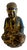 Solid Wood Buddha with Golden Patina, 20th Century For Sale