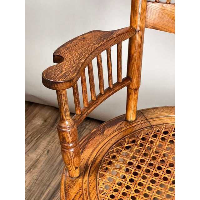 Antique Victorian Oak Platform Rocker C. Late 19th Century | Chairish