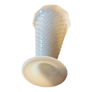 Anchor Hocking Hobnail Milk Glass Vase For Sale