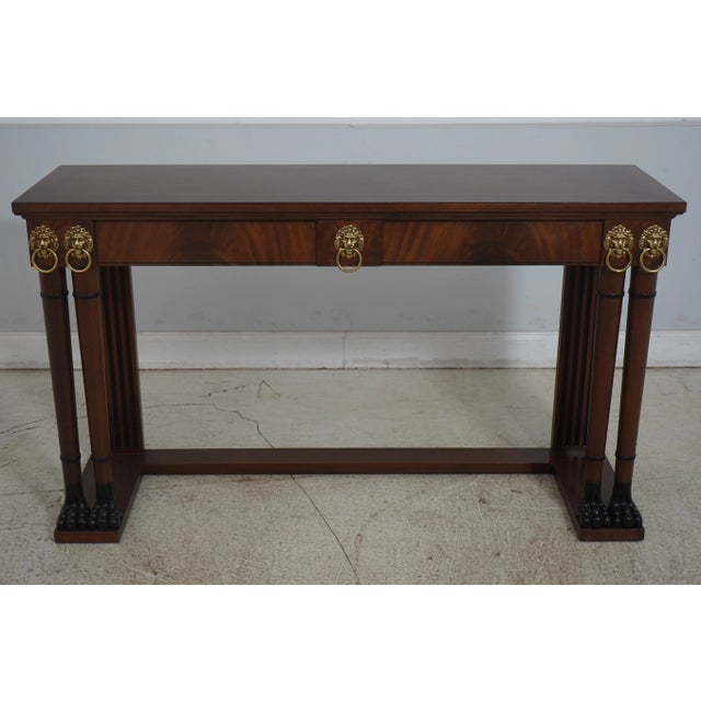 Age: Approx: 25 Years Old Details: High Quality Construction Black Ebonized Paw Feet Brass Lion Head Mounts Offered @...